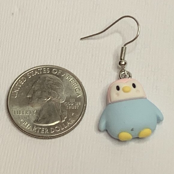 Penguin Earring, Silly Animal Earring, Penguin Jewelry, Gift Idea, Penguin Charm - Picture 6 of 9